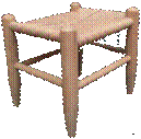 Colonial Stool Kit with Rush Weave